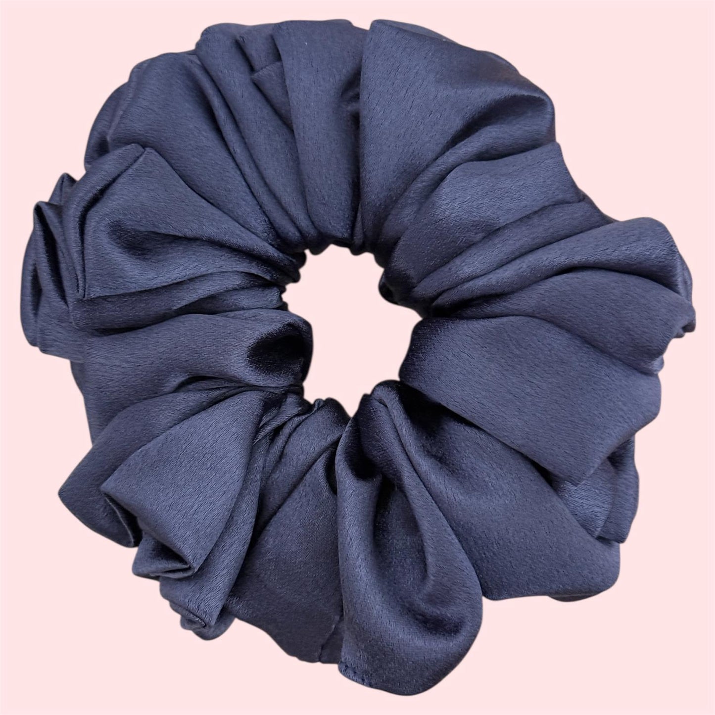 Aubergine purple extra large satin scrunchie XL handcrafted UK