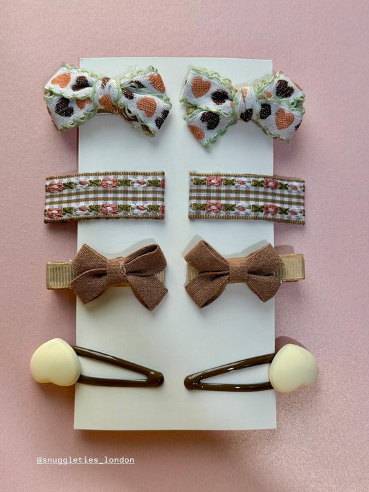 Bow Barrette Set