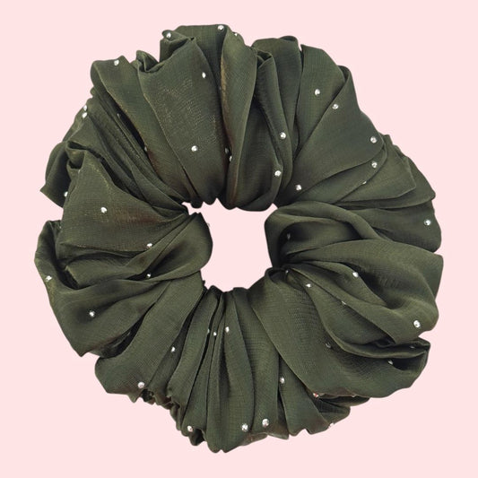 Jadeé Olive Green Scrunchie