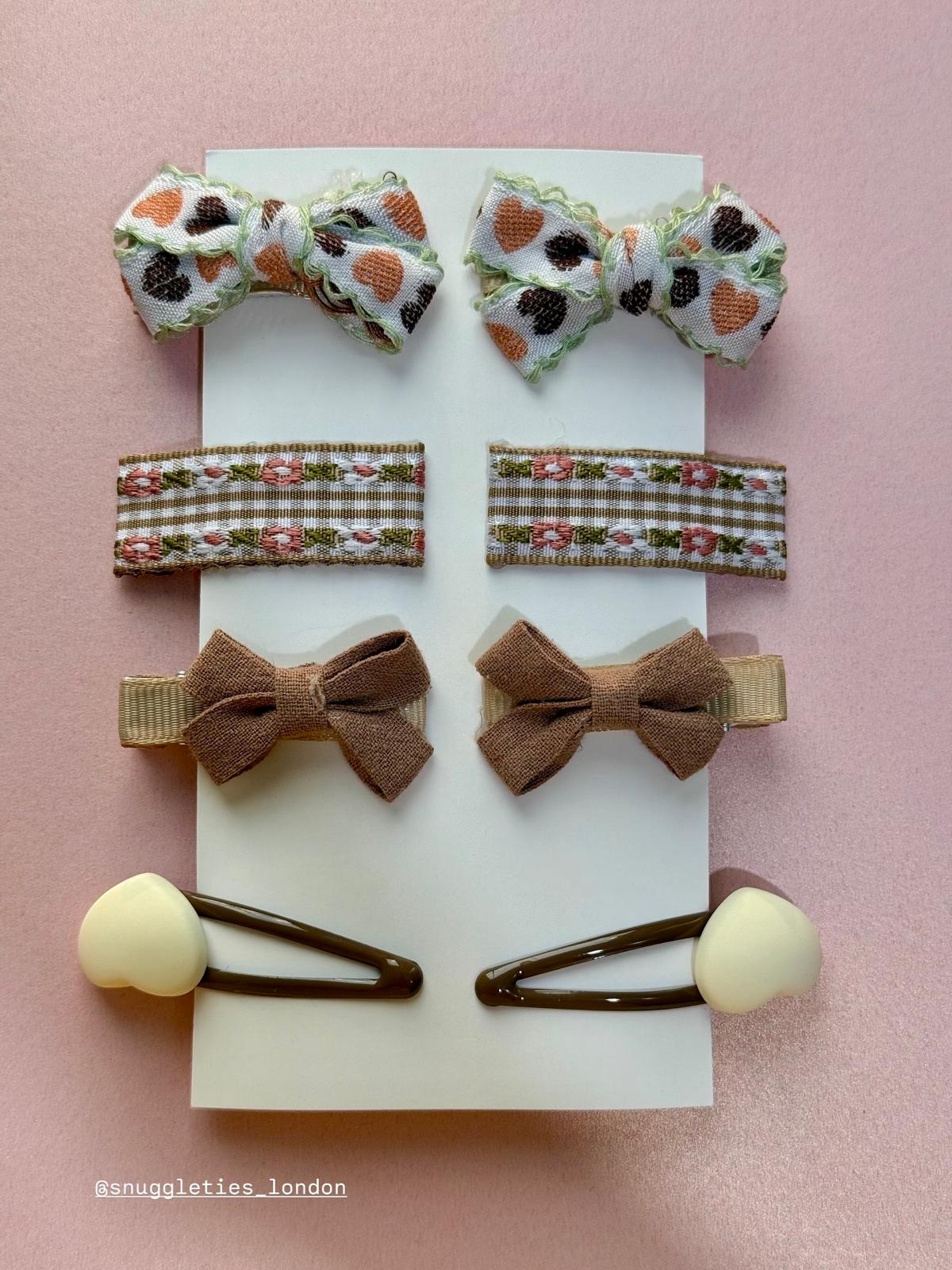 Bow Barrette Set