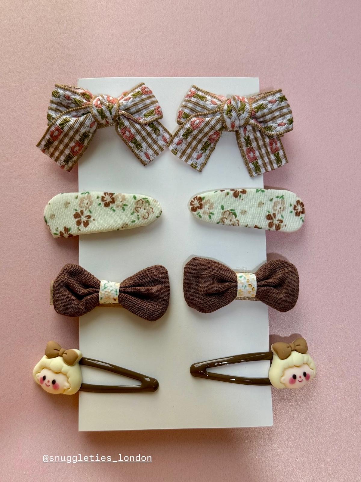 Bow Barrette Set