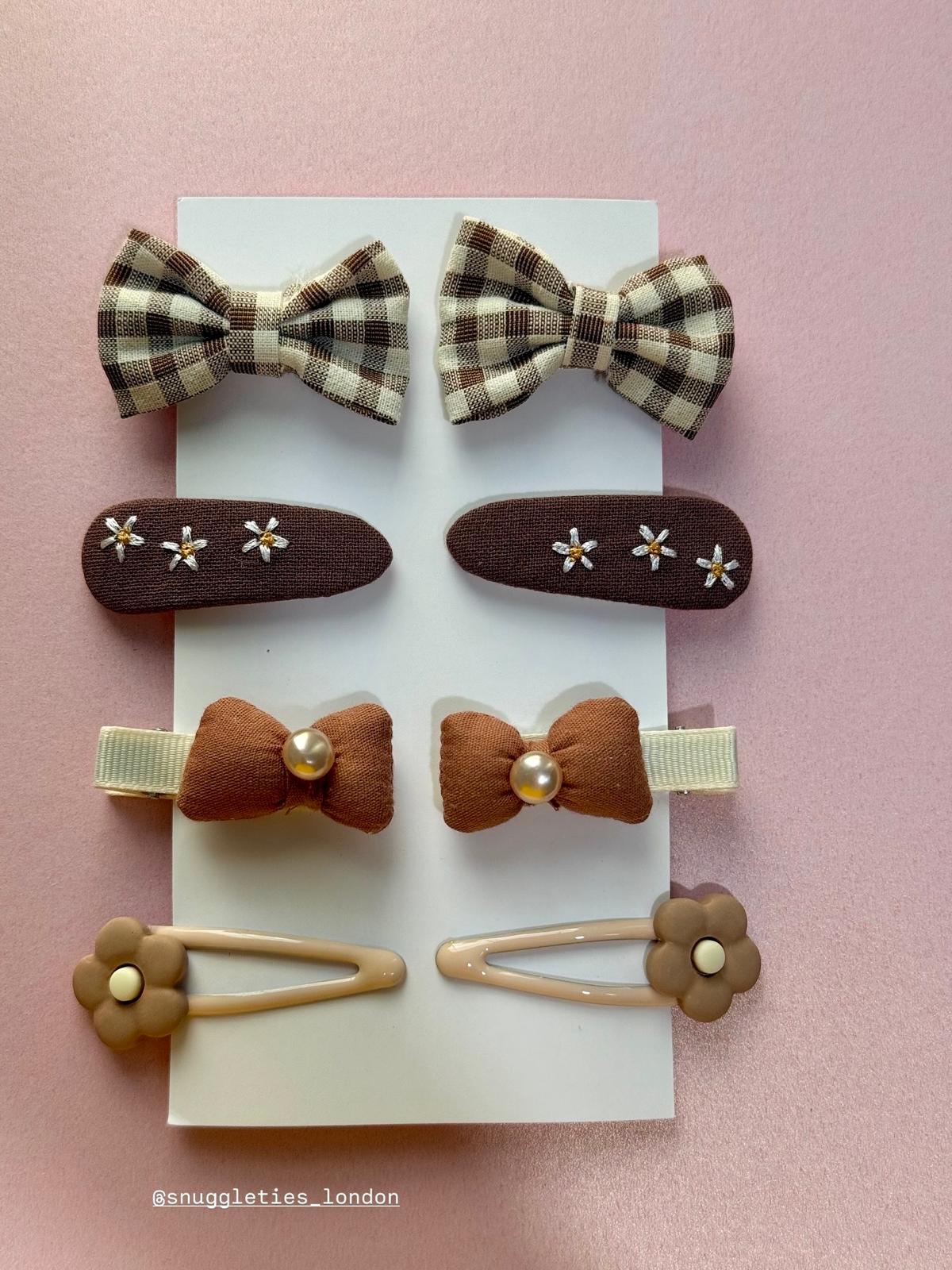 Bow Barrette Set