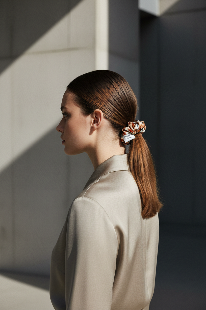 Small size - model with sleek ponytail